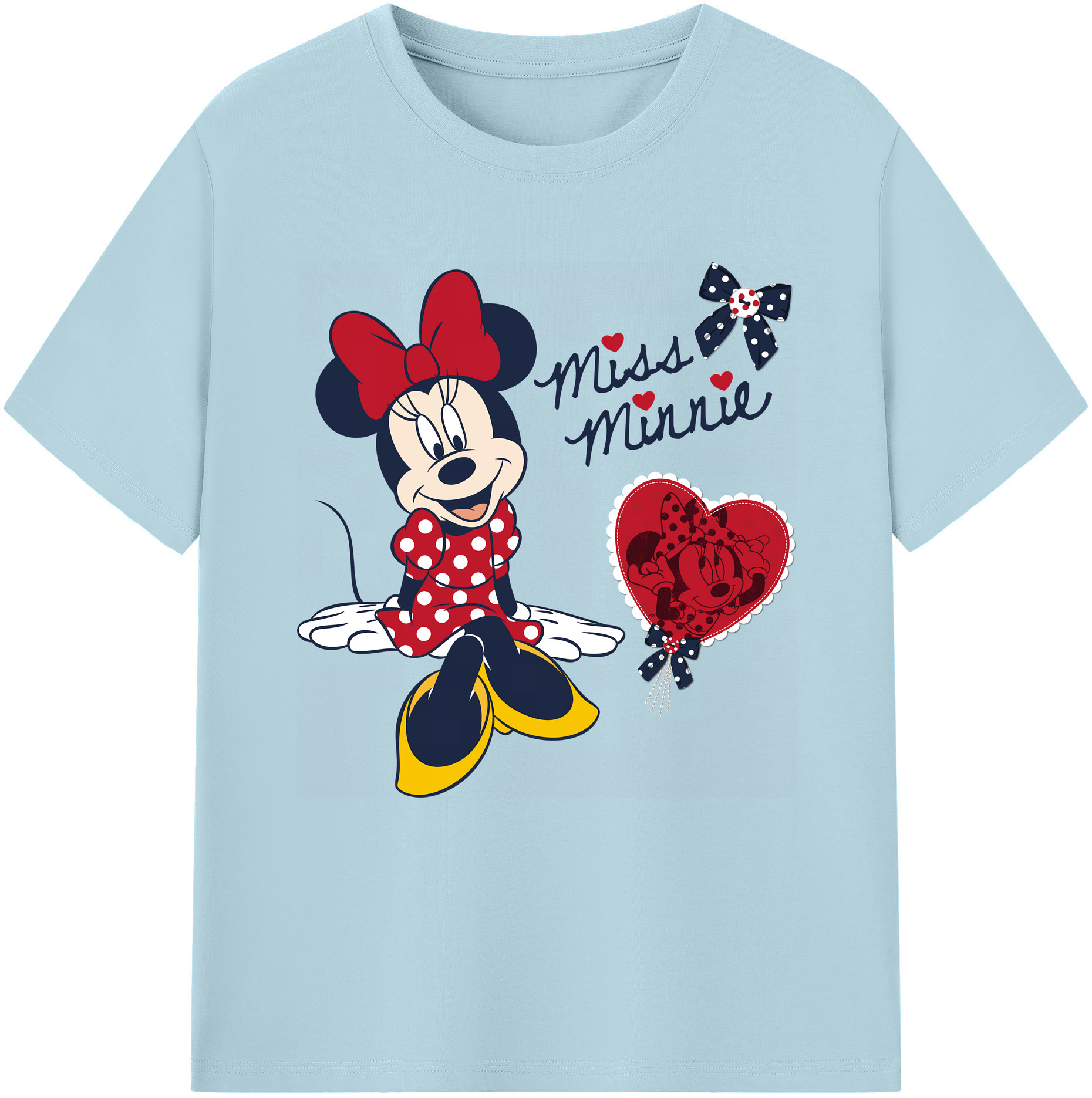（画像用） ミッキーマウス Mickey Mouse 綿100％半袖Tシャツ（フロントプリント）